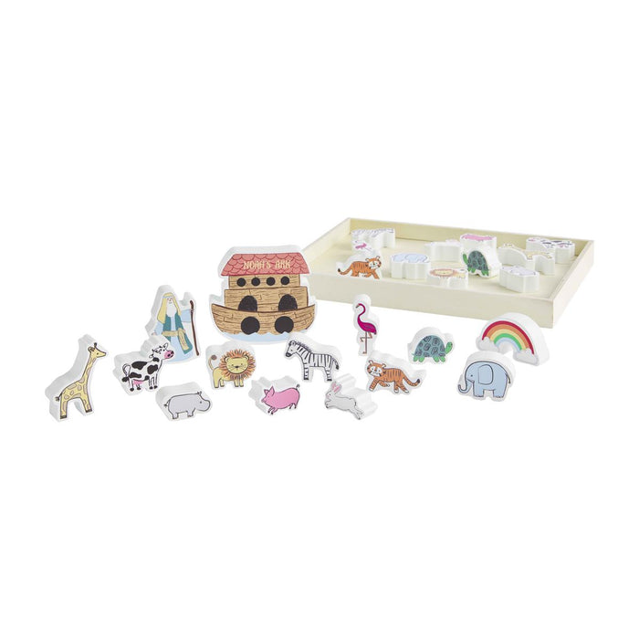 noah's ark wood toy set 