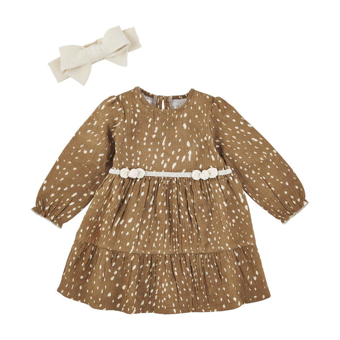mud pie fawn print dress for todlers