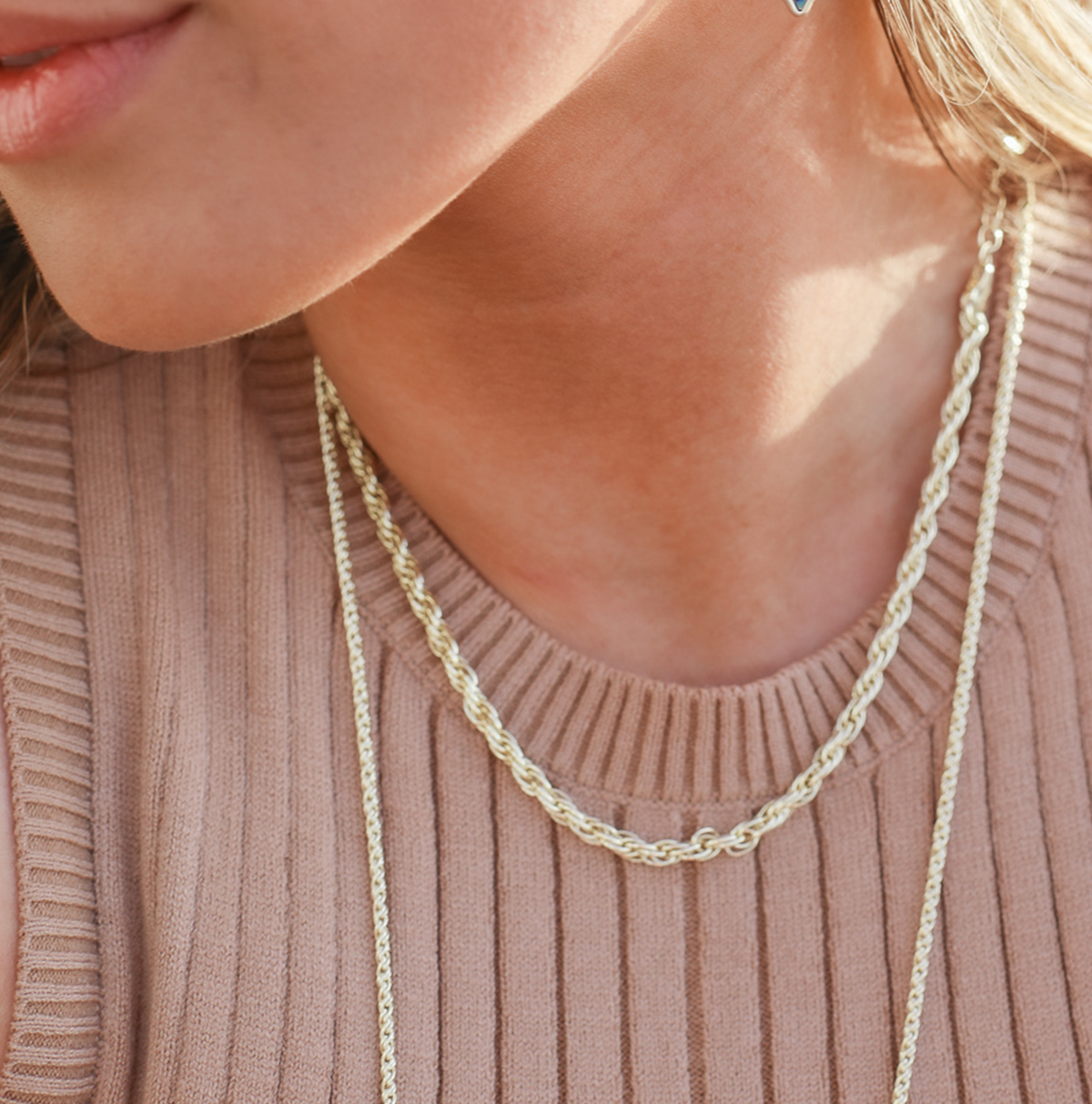 natalie wood designs gold braided chain neckalce
