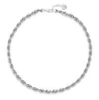 natalie wood designs silver braided chain neckalce