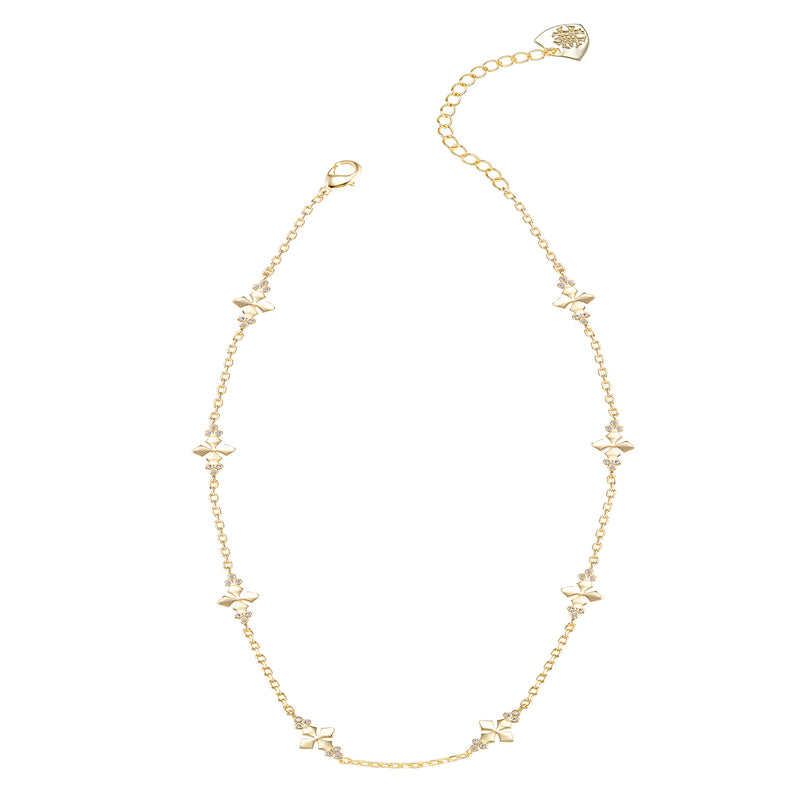 natalie wood designs cross mini necklace gold