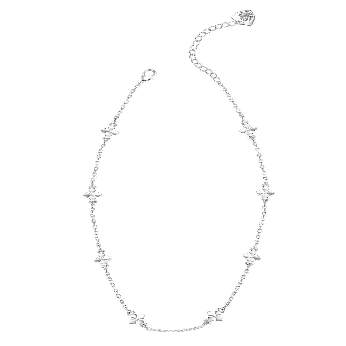 natalie wood silver cross mini necklace