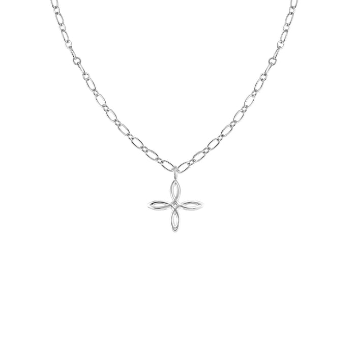 natalie wood designs silver cross drop necklace