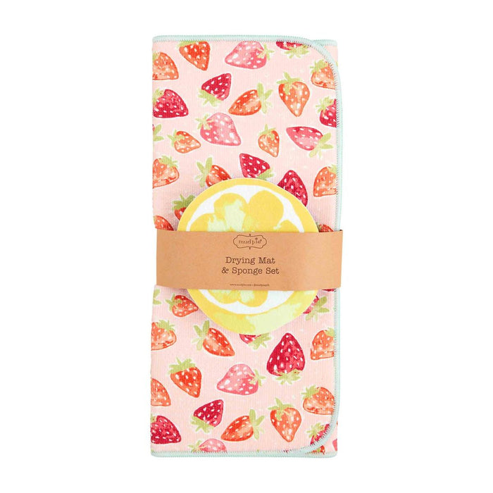 strawberry drying mat mud pie with sponge
