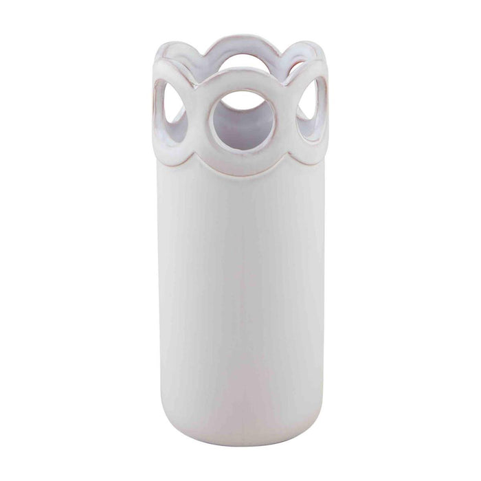tall mud pie scallop edge vase