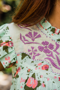 layerz clothing multi print floral heidi top