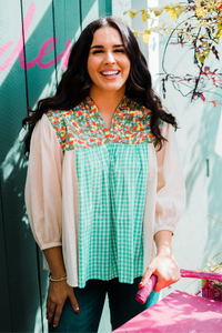 layerz clothing june top multi print top