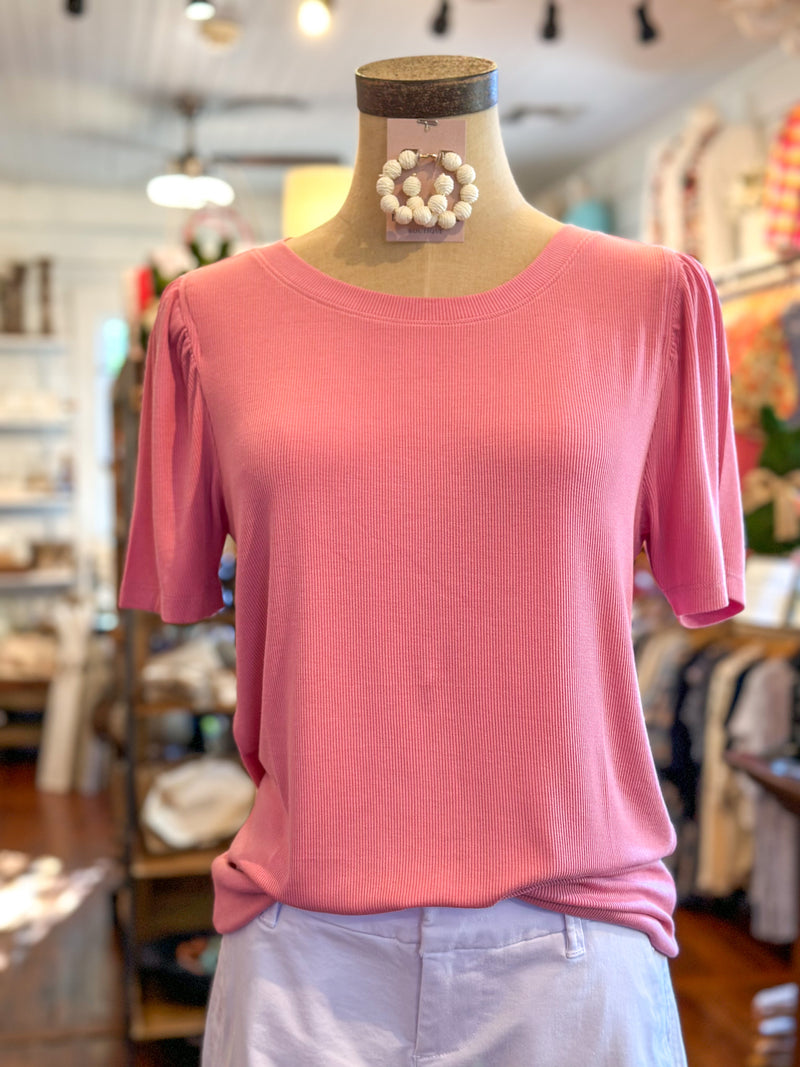 another love sienna top in bright pink 
