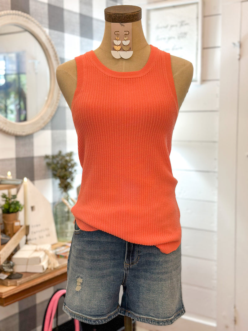 coral another love ribbed style top