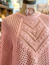 soft pink knit sweater another love