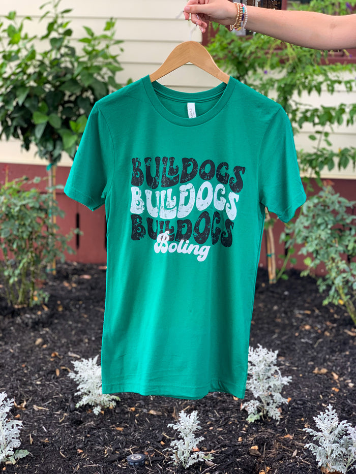 kelly green boling texas bulldogs tee