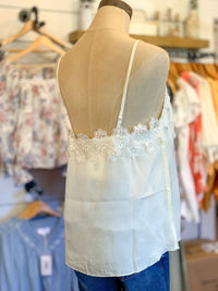 cream color lace cami