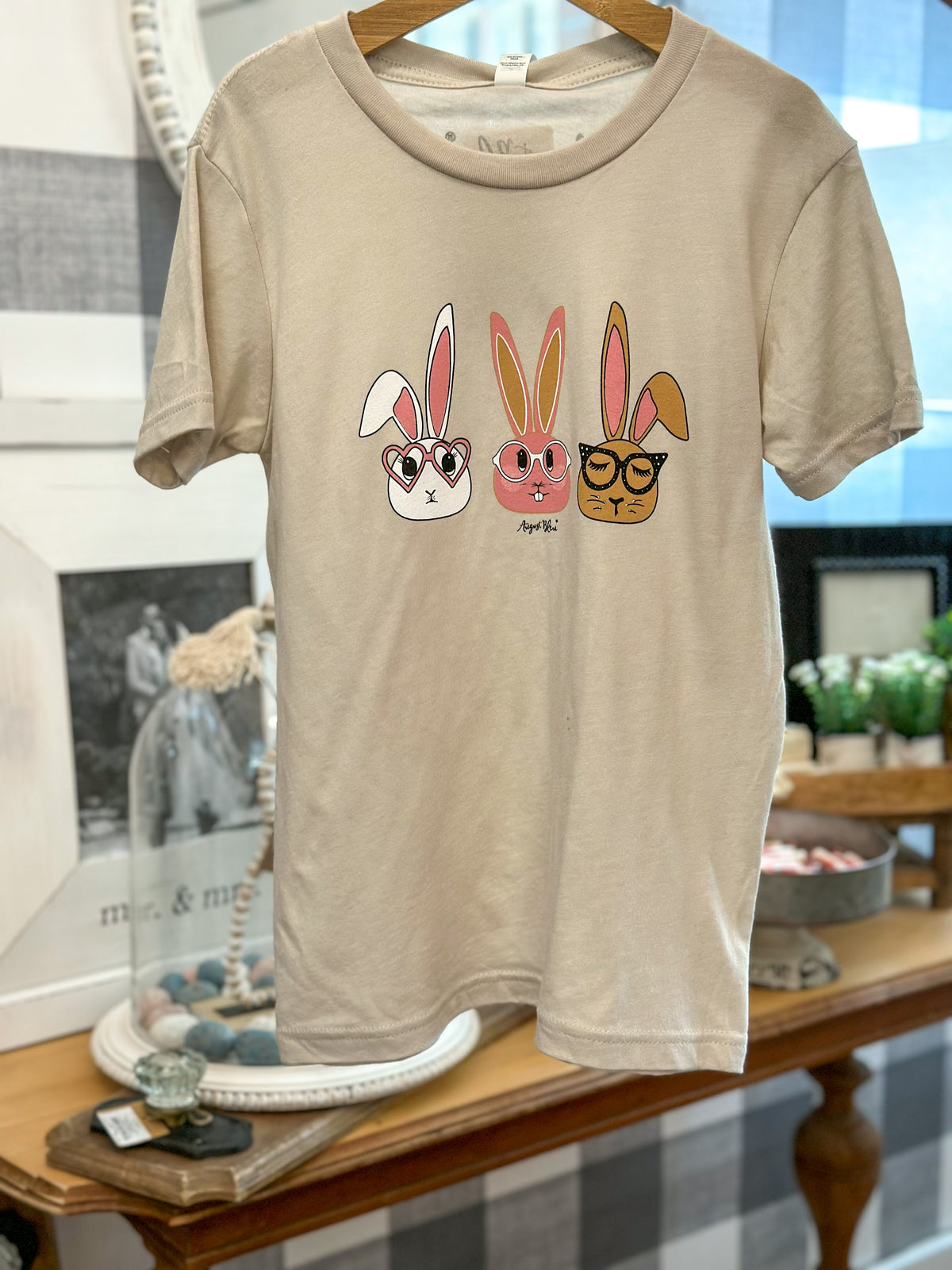 youth sizes easter bunny tee