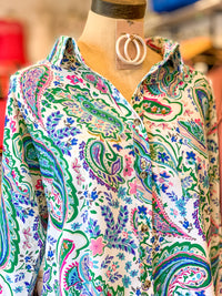 multi color green top