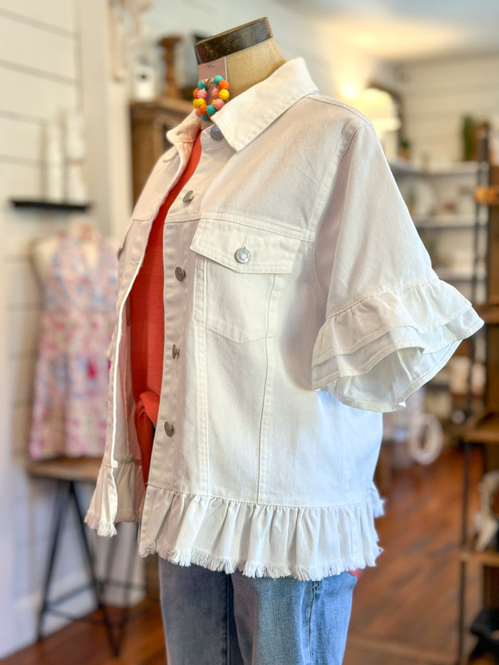 MUD PIE MABRY JACKET IN WHITE