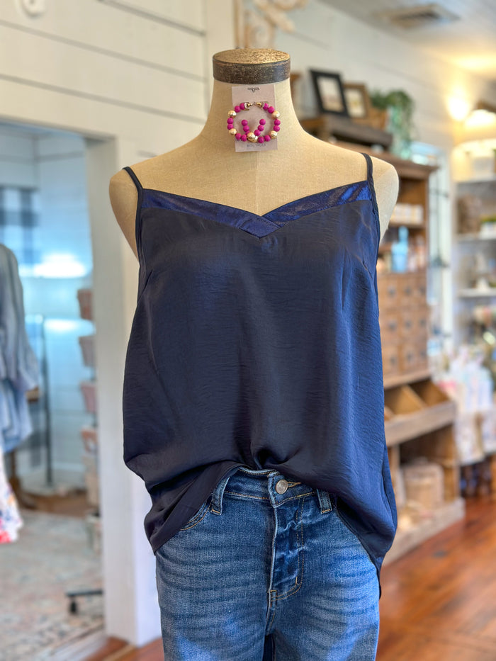 navy blue layering camisole