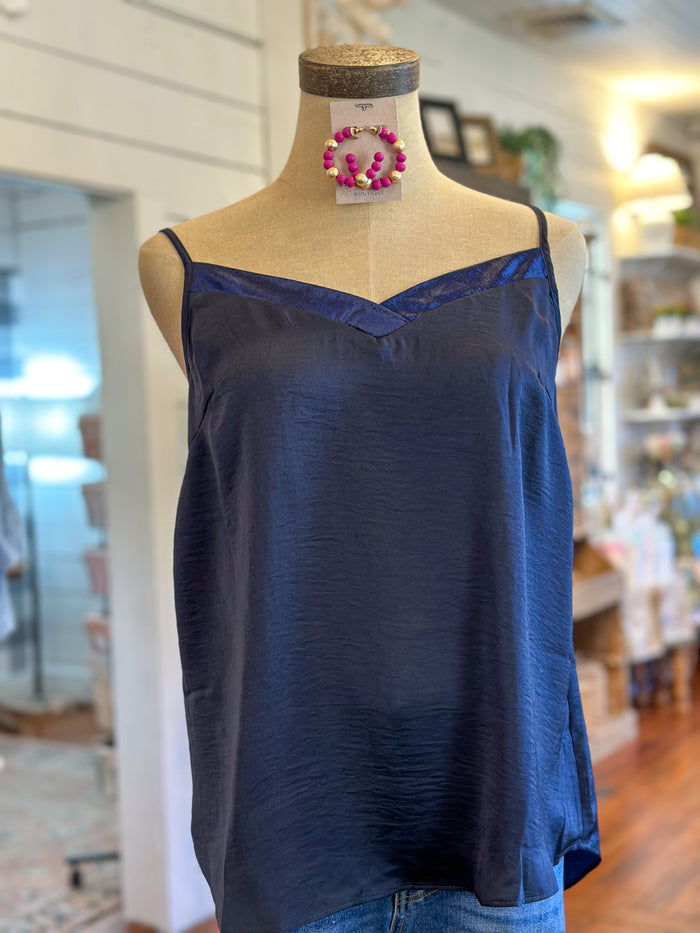 navy blue layering camisole