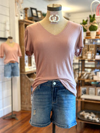 another love pink clay maddie top 