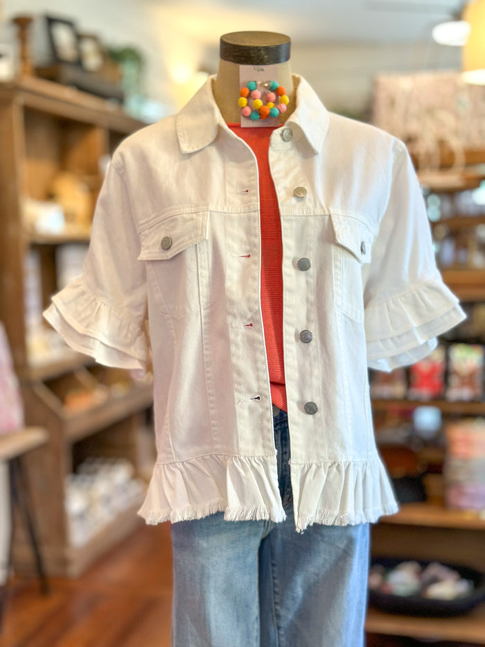 MUD PIE MABRY JACKET IN WHITE