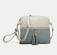 jen and co teal and sage crossbody purse